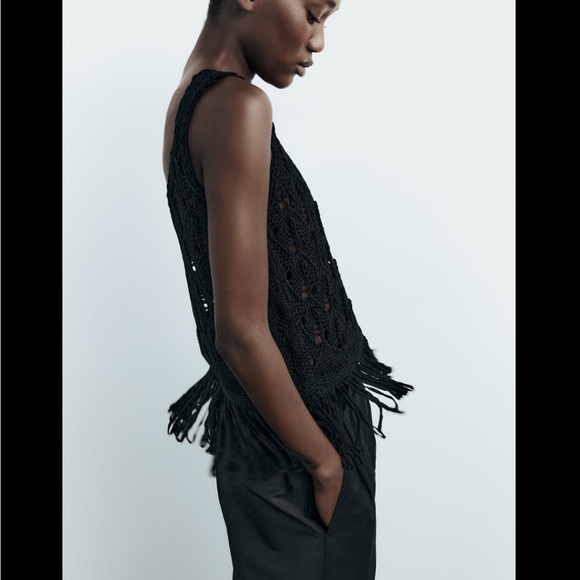 FRINGED KNIT TOP - Picture 5 of 9